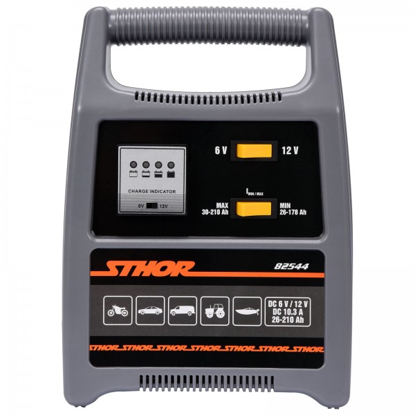 Sthor 6V/12V Batterieladegerät Automatik Batterielader 12A 210Ah