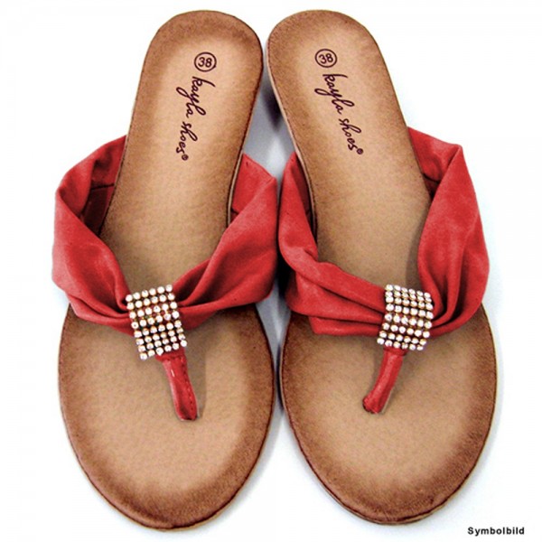 YM1217 Damen Sandalette Größe: 39 / Farbe: Rot