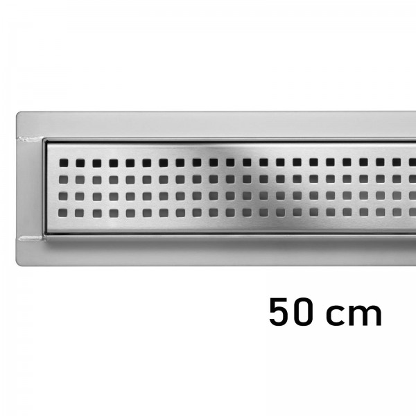 Duschrinne Bodenablauf Modell Tocantins 50 cm Edelstahl Siphon Ablaufrinne
