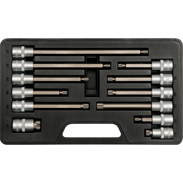 YATO Profi Biteinsatz-Sortiment 12tlg. für Ratschen HEX / Vielzahn YT-7753