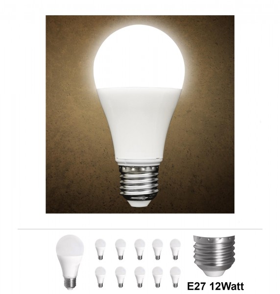 10x Grafner® LED Leuchtmittel E27 12 Watt 3000K Warmweiss