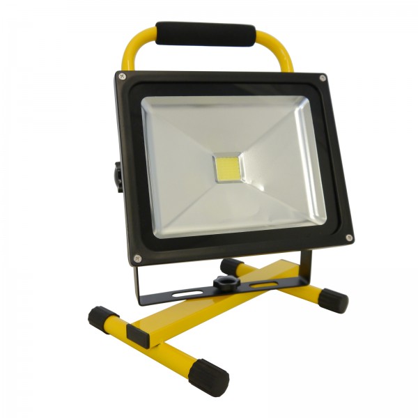 Grafner® LED Baustrahler 20 Watt 4400 mAh Akku in Gelb Flutlicht