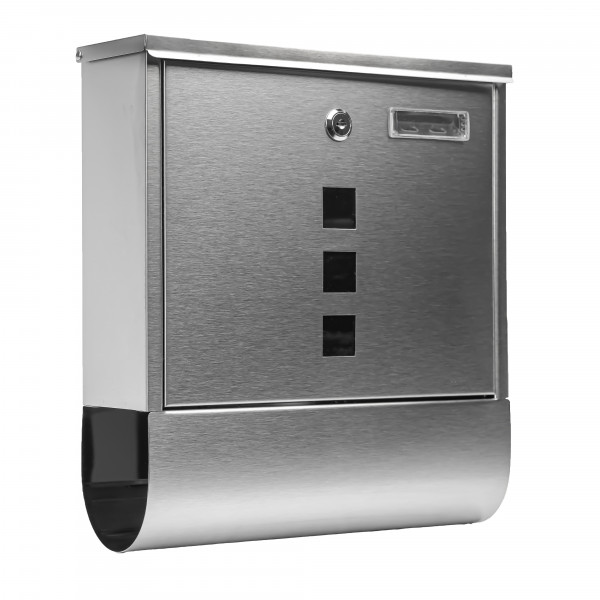 Grafner Design-Briefkasten aus Edelstahl eckig ca. 31x10,5x33,50 BK10067