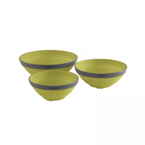Outwell faltbares Schüssel-Set Collaps Bowl Set Lime Green 650681