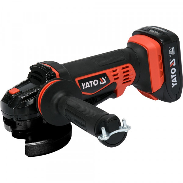 YATO Profi Akku-Winkelschleifer 18V 125mm incl. 2000MAH Akku und Schnellladegerät YT-82826