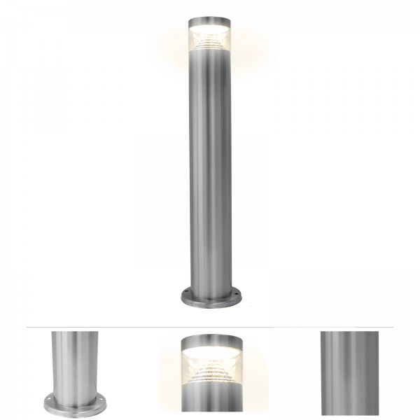 Grafner® Edelstahl Wegleuchte mit integrierten LED Leuchtmittel Gartenlampe 49,5cm
