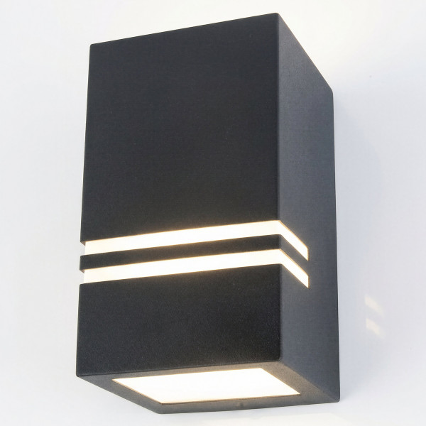 Grafner Edelstahl-Wandlampe 5142 WL10530 schwarz