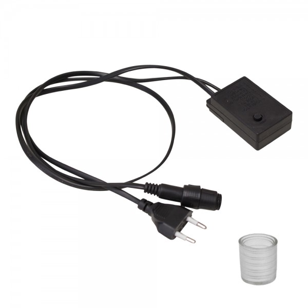 Grafner® Anschlusskabel mit 8 Funktionen für LED Lichtschlauch Ø 13mm inkl. Endkappe Stromadapter