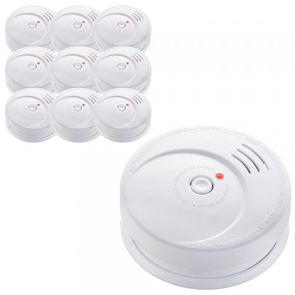 10er Set Grafner Rauchmelder Lithiumbatterie ohne Magnet Pad (10 x 16270)